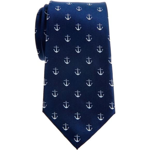 Men's Anchor Pattern Tie Brand New - Picture 1 of 4